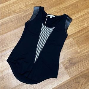 NWT Red23 Inset Stripe Top